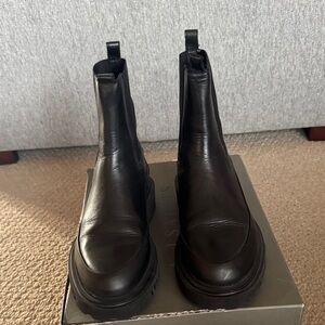 All Saints Men's Dark Leather Ankle Boots